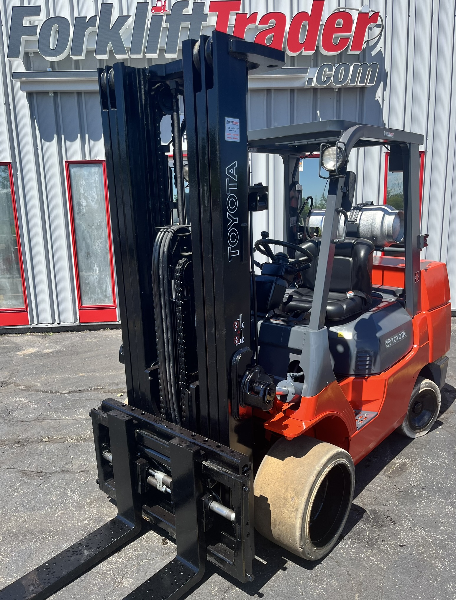 *RECONDITIONED 10,000LB TOYOTA 7FGCU45 CUSHION TIRE FORKLIFT WITH NON ...